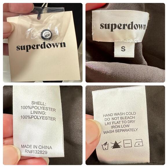 NWT Superdown Charlotte One Shoulder Crop Top Black Womens S - Picture 8 of 10